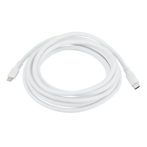 Onn 10-ft USB-C to 8 Pin Connector Charging Cable (for Apple), White - Picture 5 of 8