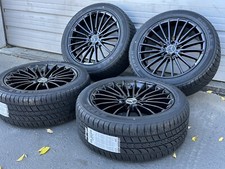 4 Black 19" Mercedes 5X112 Wheels GLC300 GLC350 Squared AMG Rims 255/45/19 Tires