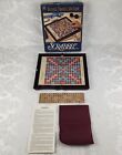 Scrabble Deluxe Travel Edition Wood Tiles Folding Board Game Complete w/box 1999