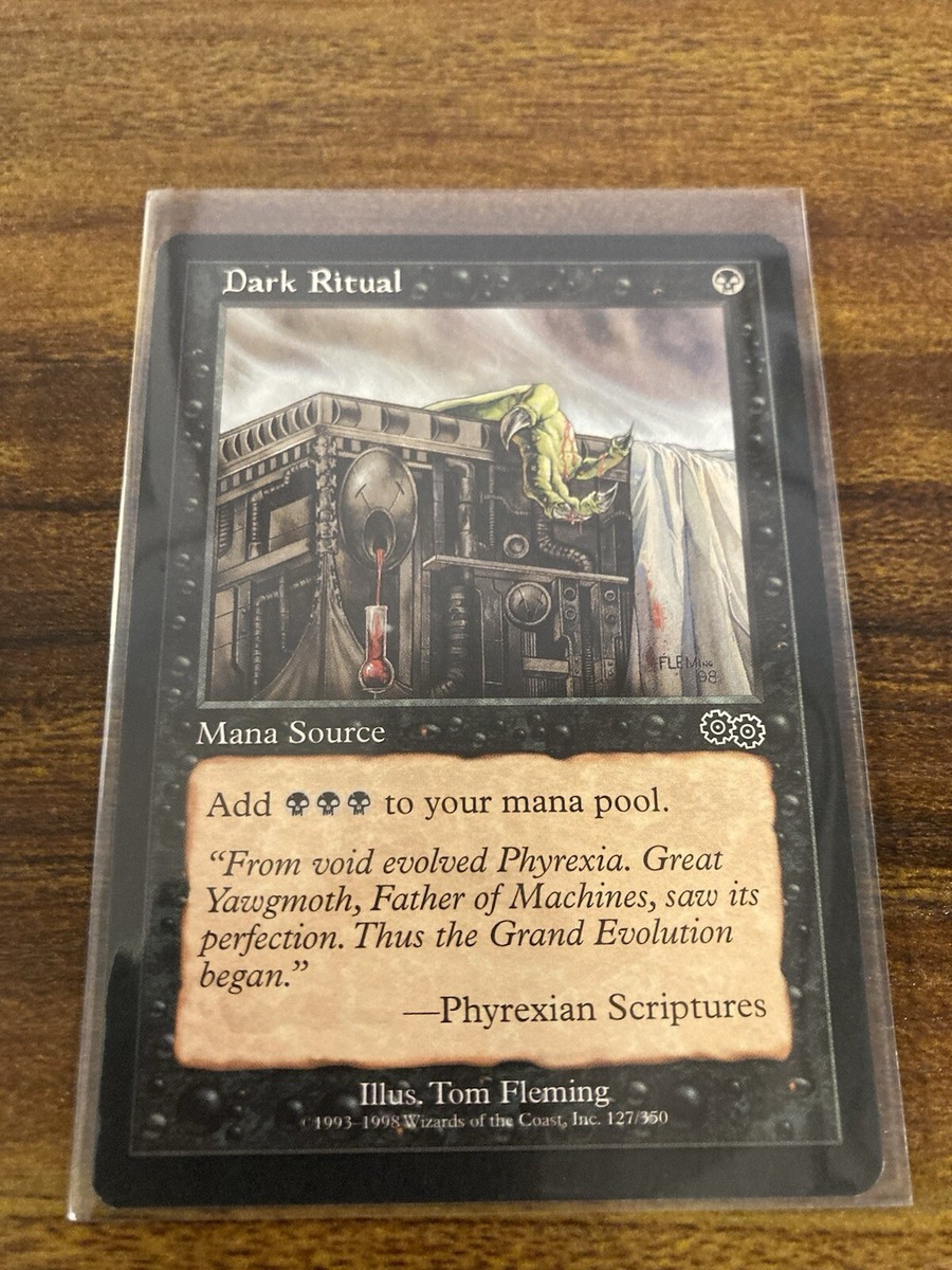 MTG✨DARK RITUAL✨Urza's Saga MINT Mana Source 1998 T. Fleming Art