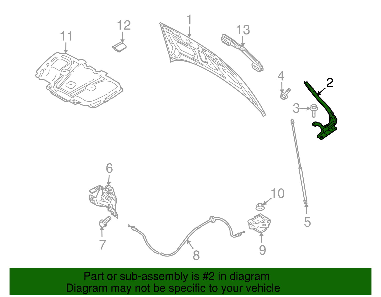 Genuine Volvo Hood Hinge 30753598 eBay