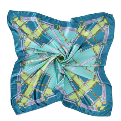 Large Square Silk Like Scarf Bandanna Satin Head Neck Scarf Wrap Shawl 35''x35''