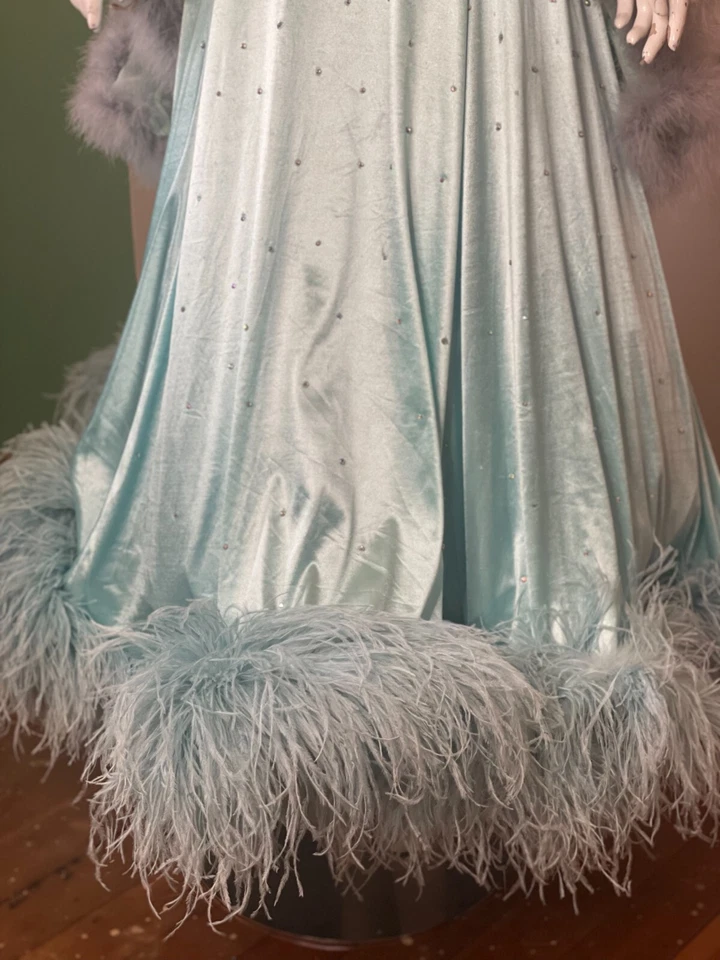 Ballroom Gown Burlesque Feather Rhinestone Costume Collector Collectible TV - Image 3 of 4
