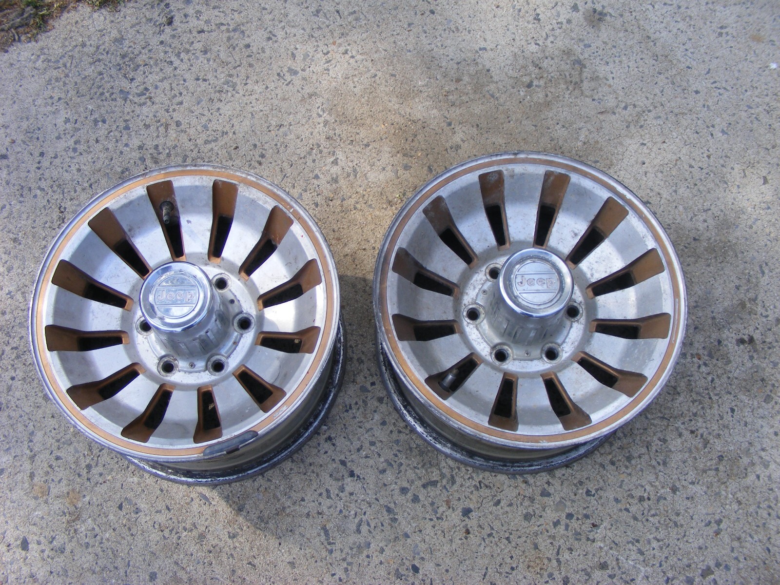 Jeep GRAND WAGONEER set of rims with center caps eBay