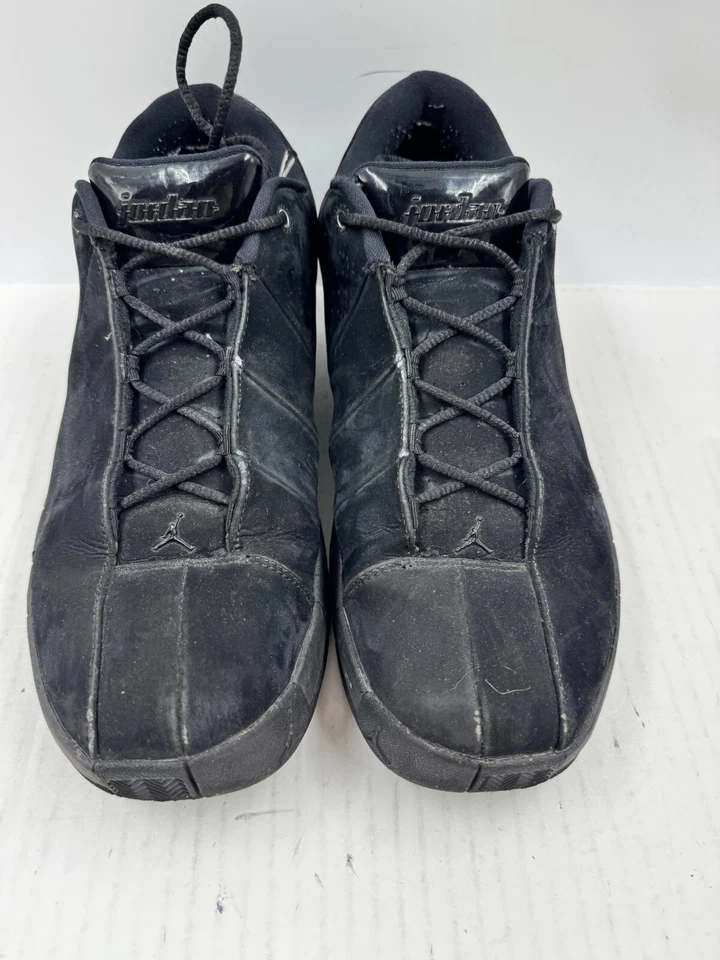 Nike Air Jordan TE 2 Zapatillas bajas para hombre 11 Triple Negro Cuero Zapatos A01696-003 Foto 4 de 4