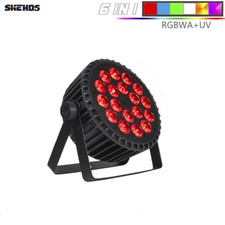 SHEHDS 18X18W Aluminum Alloy LED Flat Par RGBWAUV Stage Lights For Club DJ Party