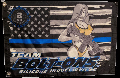 Team Bolt-ons Thin Blue Line AR15 USA Jesse 2x3 Whip Flag UTV Can-Am RZR GLAMIS