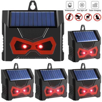 3/6X Solar Powered Nocturnal Wild Animal Repeller Bionic Eyes Predator For Yard