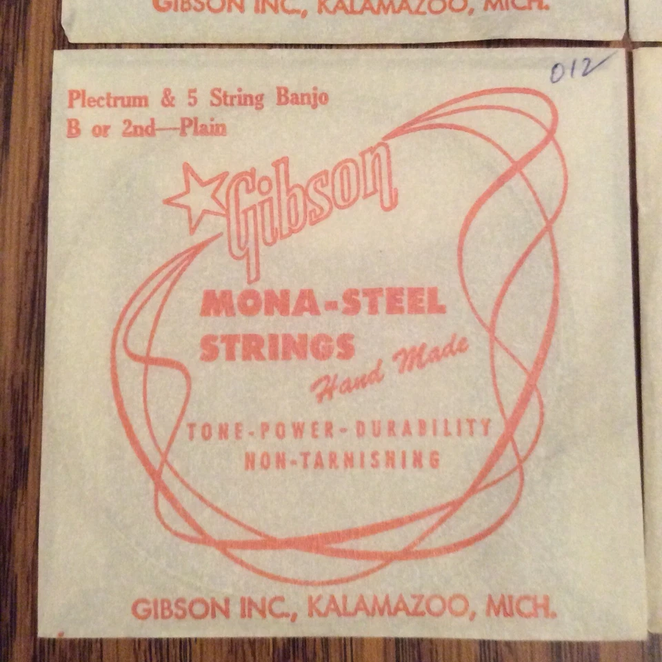 Vintage NOS Gibson 5-string Banjo B Strings Lot Of 4 - Image 2 of 4