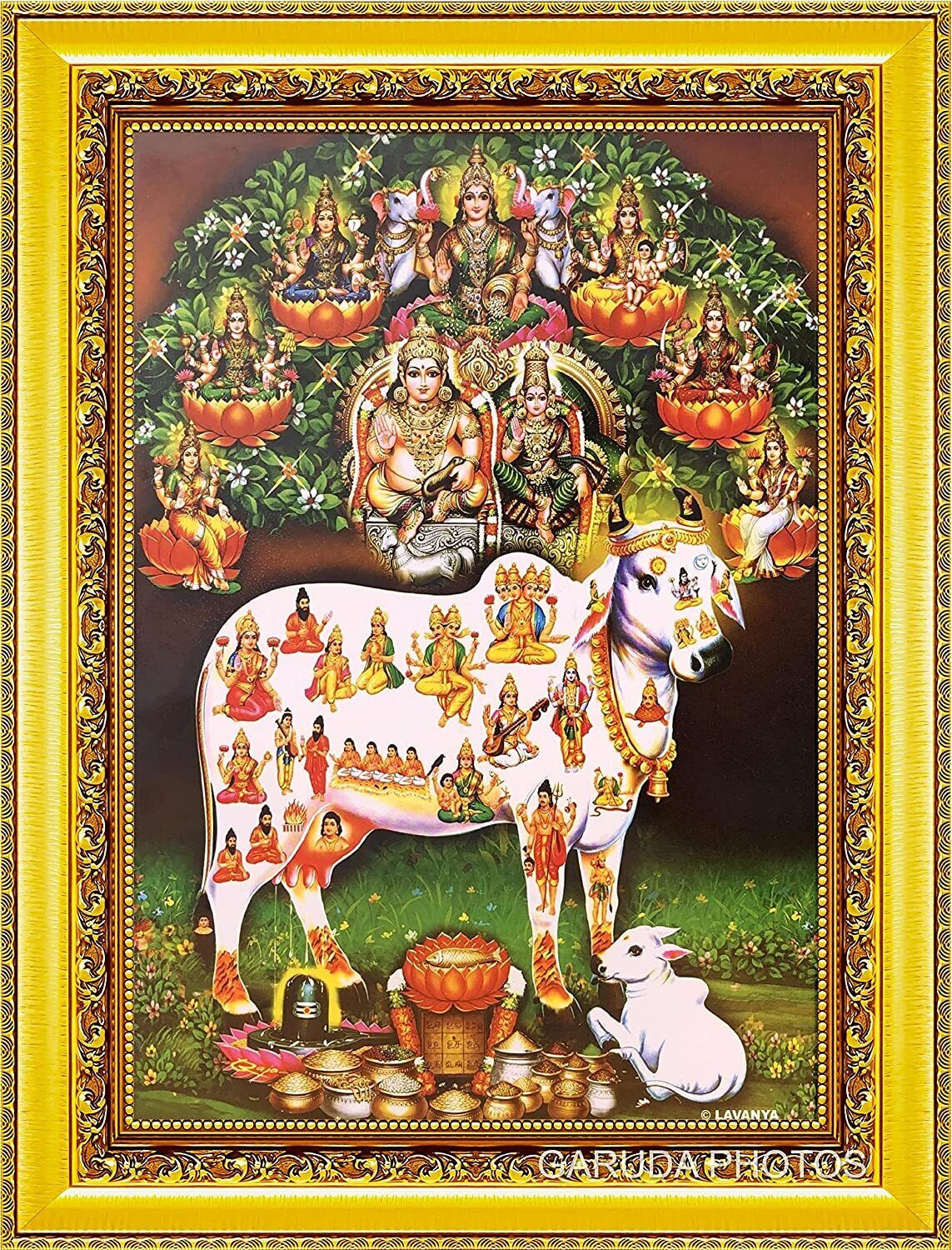 Sri Gau Matha Kuberan Astha Lakshmi and Various God Printed ...