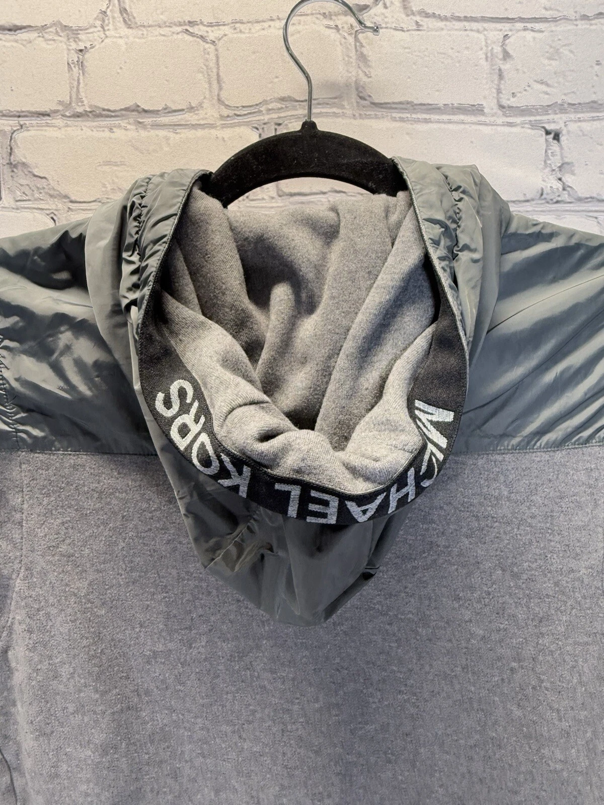 Michael Kors Felpa con Cappuccio Senza Maniche Full Zip Grigio Uomo Taglia S