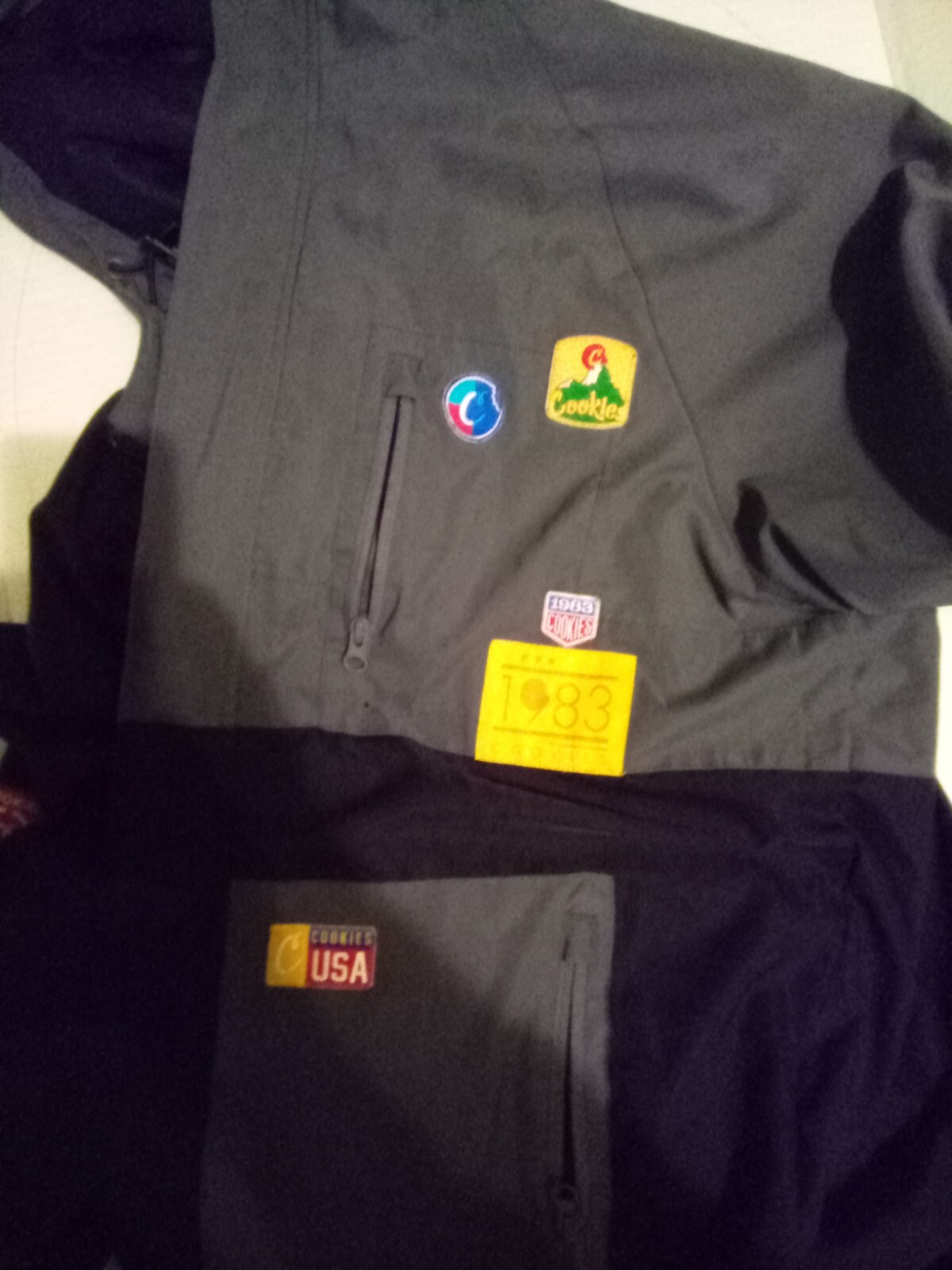 Extra Large Windbreaker Cookie Patch Jacket Multi… - image 2