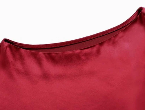 Damen Seidenhemd kurzärmelig T-Shirt Maulbeere Seide lockeres Oberteil Pullover Bluse - Bild 10 von 27