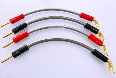 QED Reference XT40i Speaker Jumper Cable Terminated Qed Airloc Plugs