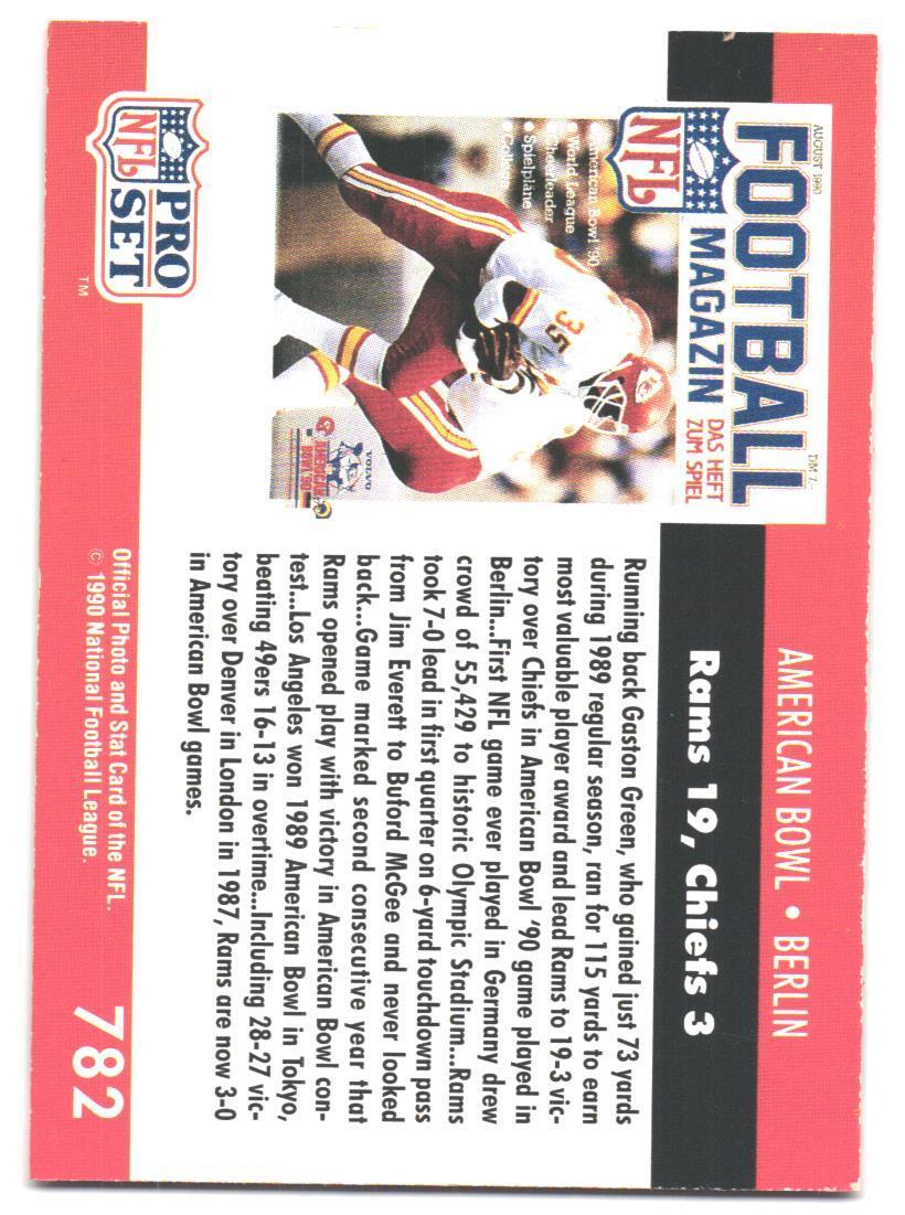 1990 Pro Set American Bowl: Berlin #782 | eBay