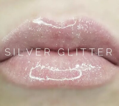Lipsense SILVER GLITTER GLOSS & RAZZBERRY Lip Colors Gloss Lipstick LOT OF 2
