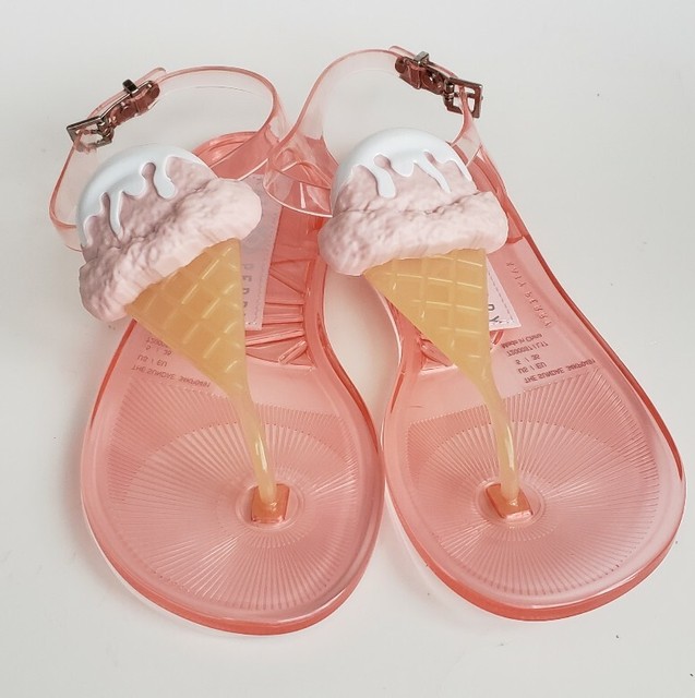 Katy Perry Women The Sundae Ice Cream Pink Jelly Thong Sandals Size 5