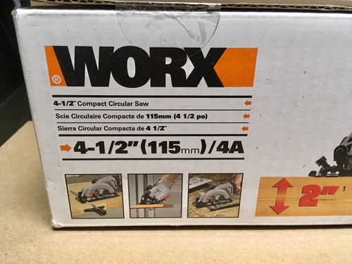 WORX WORXSAW 4-1/2" Compact Circular Saw WX429L 120V-60Hz NEW IN BOX - Picture 3 of 7