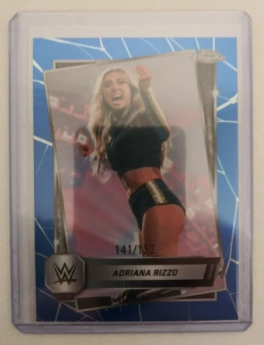 2025 Topps Chrome WWE Adriana Rizzo Blue Refractor 141/150 SP