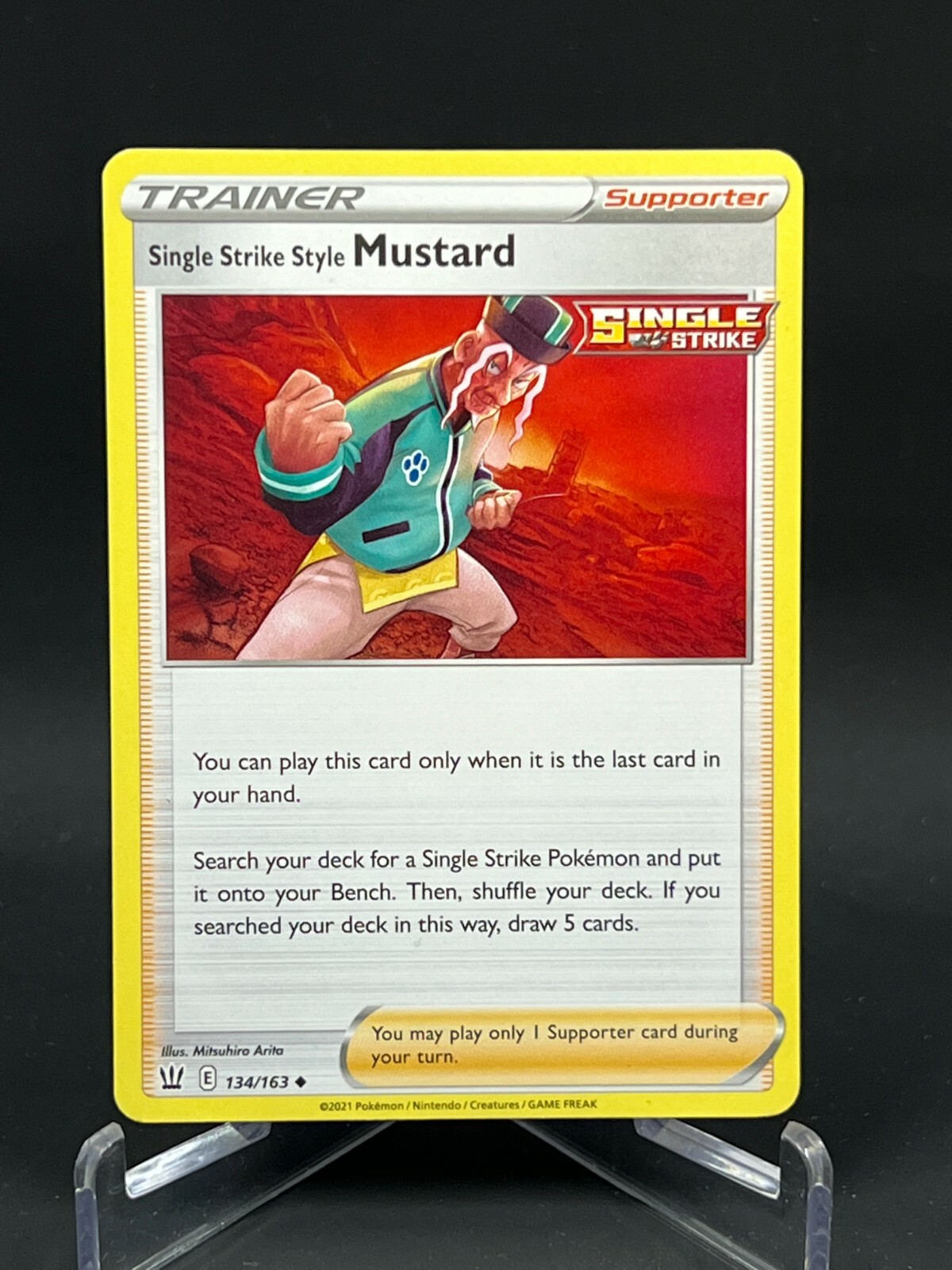 Pokemon Battle Styles Trainer Single Strike Style Mustard 134/163 Regular NM