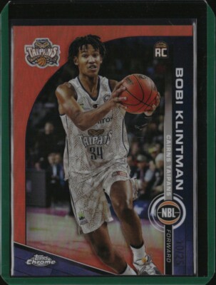 23/24 Topps Chrome NBL Orange Refractor #22 Bobi Klintman Pistons Cairns /25
