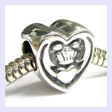 Pulsera de plata esterlina con cuentas de corazón Claddagh de amistad celta con dije europeo