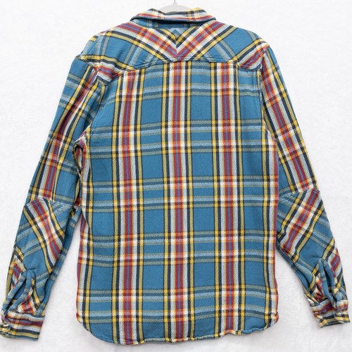 LS CO. Button Up Flannel Shirt Blue Plaid Multi Color Mens Size Medium - 第 3/4 張圖片