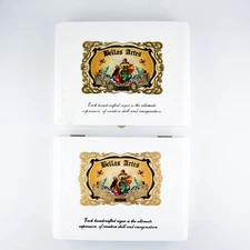 Lot of 2 Bellas Artes Toro Empty Wood Cigar Box 9.5" x 7" x 2"