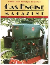 Wolverine Motor Works, 20 HP Fuller & Johnson, Wisconsin Gas Engine Companies