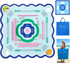Floating Mahjong Table for Pool, 31.5" EVA Double Sided with Bag  Floating Pool