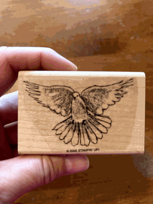 Stampin' Up! Rubber Stamp DOVE SPREADING WINGS IN FLIGHT Bird Peace Holidays