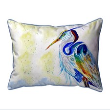 Betsy Drake Watercolor Heron Large Indoor Outdoor Pillow 16x20