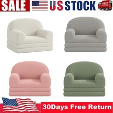 Kids Sofa Chair,2-in-1 Convertible Toddler Couch Lounge, Comfy Fold Out Sofa Bed