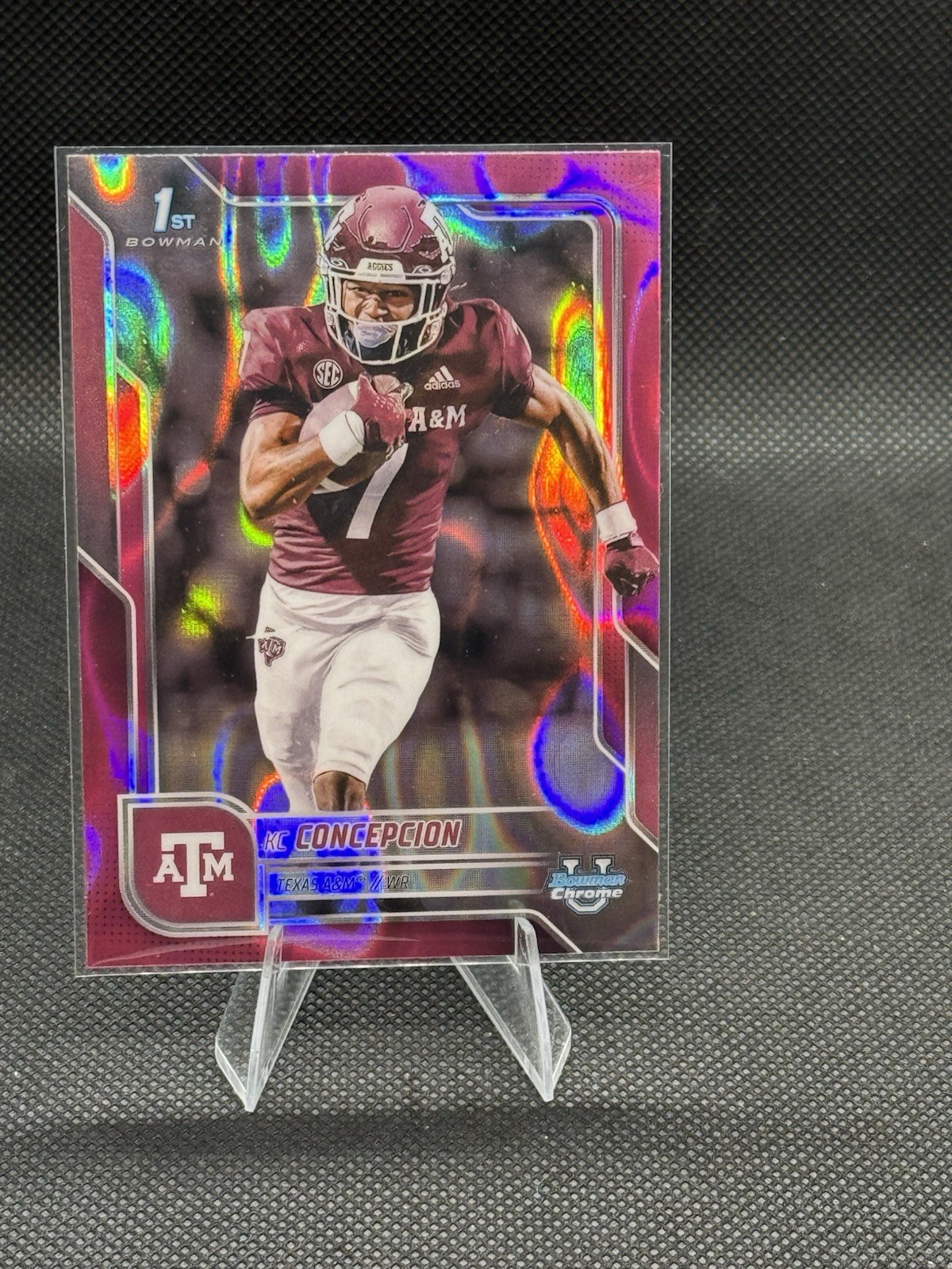 2025 Bowman U Chrome Football  - KC Concepcion #91 Pink Lava 1st Bowman