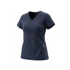 FIGS Casma Scrub Top Shirt Short Sleeve Women's Small Navy Blue Medical Nurse