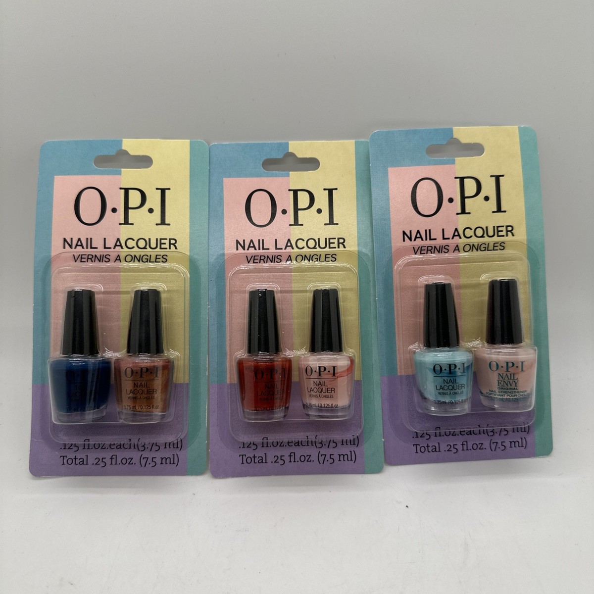 OPI ミニポリッシュセット New In Pkg Set Of 3 OPI Mini Nail Polish Sets .125 Fl Oz Each
