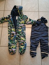 Jungen Dino Anzug Softshellanzug Overall u. Regenhose Größe 86 