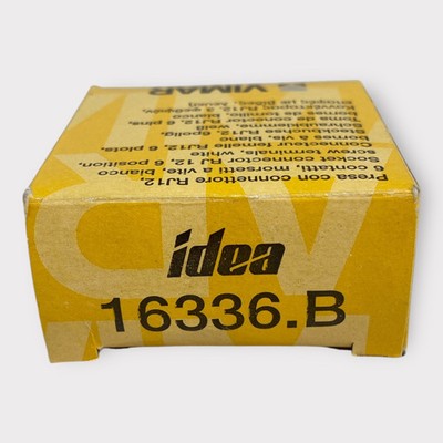Vimar Idea 16336.B RJ12 Phone Jack 6-Position / 6-Conductor - White **New**