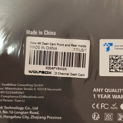 WOLFBOX i17 Dash Camera Front and Rear 3Channel 4K Dash Cam Built-in 5G WiFi GPS
