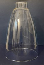 "Lámpara de vidrio transparente estilo colonial pantalla de huracán para lámpara de vela aplique 7"""