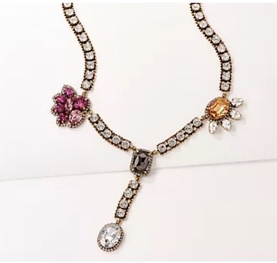 LOGO Lavish Links by Lori Goldstein Antique Y Necklace QVC BRAND NEW