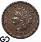 1871 Indian Head Cent Penny *Key Date* Choice AU+ Better Date, Rare This Nice!