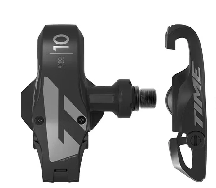 New Time XPRO 10 Juego de pedales de ciclismo para bicicleta de carretera sin clip con tacos negro/gris Foto 3 de 4