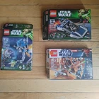 RETIRED opened complete Lego Star Wars Sets, 75022, 9491, 75002