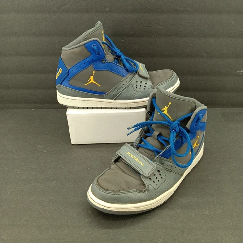 Rare scarpe da basket NIKE 628584 090 Air Jordan Flight 1 cinturino blu taglia 8 uomo