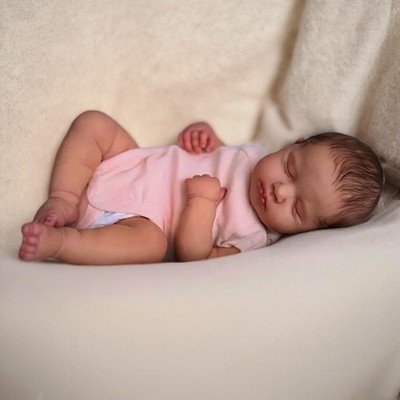19In Realistic Reborn Baby Dolls Full Body Vinyl Silicone Girl Doll Newborn Doll