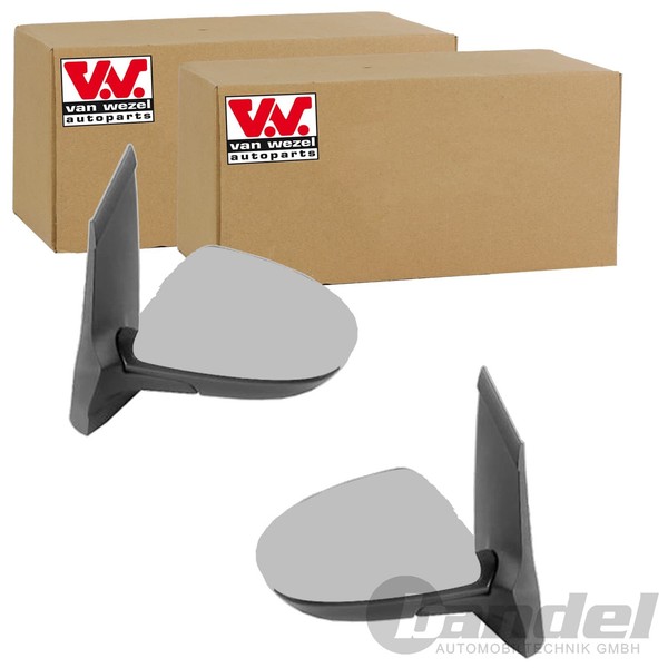 2X VAN Wezel AußEnspiegel Grundiert Links+Rechts Passend FüR Mazda 2 |-image