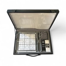 Deluxe Sudoku Glass Tabletop Set by Sharper Image Large Format Briefcase 18x12x3