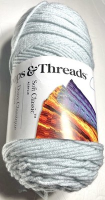 LOOPS & THREADS  SOFT CLASSIC Yarn 1Ball. ICE BLUE . I COMBINE SHIP. Read