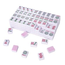 American Mahjong Tile Set with 166 Pink Back Tiles (1.2”, Tiles Only), Mahjong